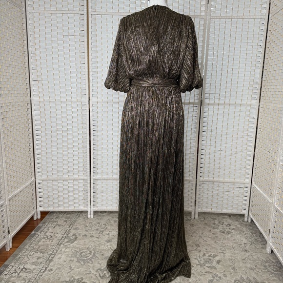 NWT. Eliza J Womens Elbow Sleeve V-Neck Long Dress - Picture 6 of 16